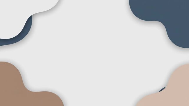 A bright white center is surrounded by warm beige and blue abstract sh
