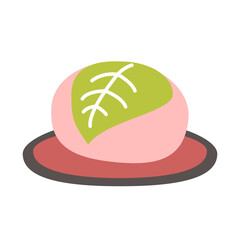 桜餅 ひな祭り 餅 ベクターイラスト 春 お祝い