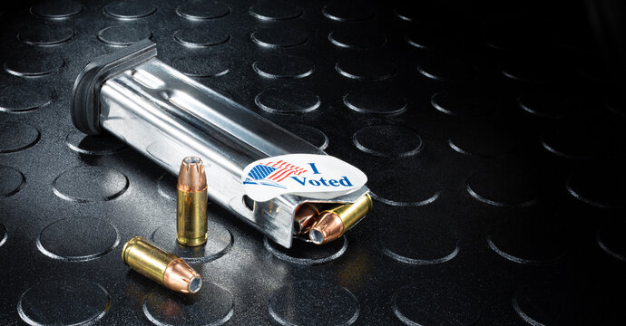 Sticker you get for voting on a loaded firearm magazine