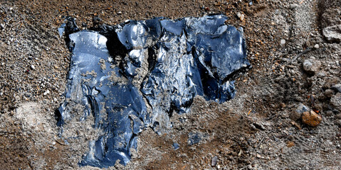 Black Glassy Obsidian Chunk