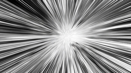 Obraz premium 漫画やコミックの表現に使われる白黒の集中線 