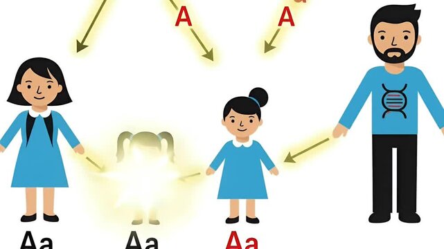 Genetic Inheritance Of Cystic Fibrosis Family Pedigree With Punnett Square