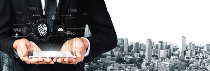 Biometric fingerprint identification and cybersecurity system ensuring secure access, identity verification, cloud data protection, and digital safety Vouch