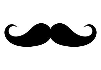 Mustache icon. Vector moustache vintage shape symbol. Heavy mustache icon, simple style