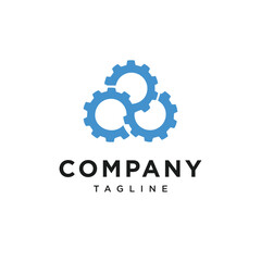 Fototapeta premium Cloud Gear Techno Simple Logo Icon Vector