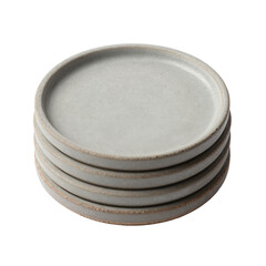 Minimalist Slate-Grey Ceramic Coasters with Cork Backing