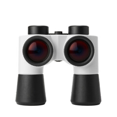Futuristic Space Binoculars with Digital Display and White Polymer Frame