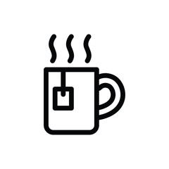 mug of tea outline icon vector design good for web or mobile app