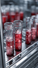 Subtle and calm medical diagnostic alert displayed in a sterile laboratory environment