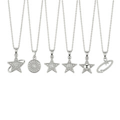 Elegant Star Constellation Jewelry Set on White Background