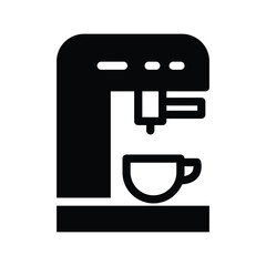 Fototapeta premium coffee macine solid icon vector design good for web or mobile app