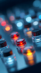 Analyzer ventilation detail highlighting industrial design of laboratory equipment