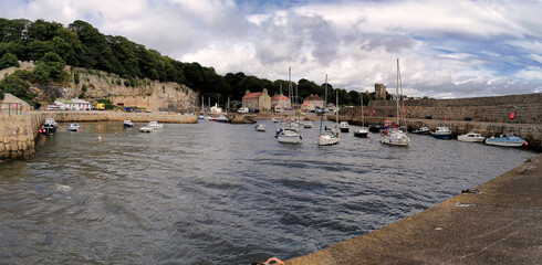 Dysart Harbour, Scotland, UK. Boats on the water