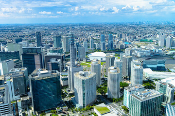 ランドマークタワーから見下ろした横浜街