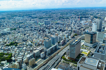 Fototapeta premium ランドマークタワーから見下ろした横浜街