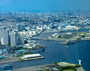 ランドマークタワーから見下ろした横浜街