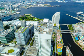 ランドマークタワーから見下ろした横浜街