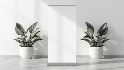 Blank rollup banner display. Template mockup