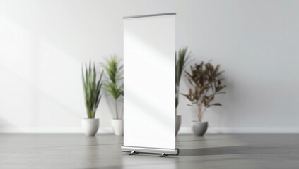 Blank rollup banner display. Template mockup