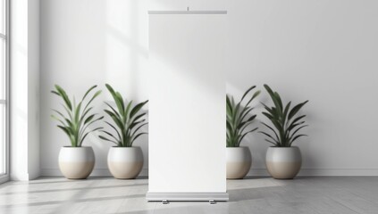 Blank rollup banner display. Template mockup