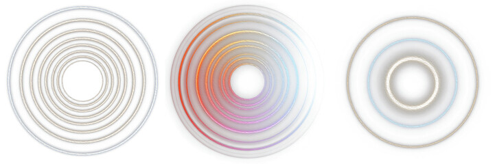 Obraz premium Light Halo Rings, Concentric Glow Circles, Radiant Energy Halos, Lens Light Rings, Abstract Circular Light Effects