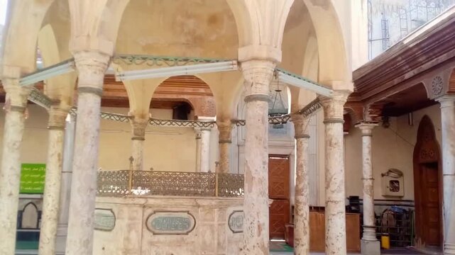 A tourist attraction or a landmark in Alexandria, Egypt, is called Imam Al Busiri Mosque. It's opposite the Mediterranean Sea and the Abu Al Abbas Mosque. Al-Busiri is one of Abu Al Abbas's students.