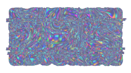 Seamless Loop of a Glitching Holographic Texture, isolated on white background