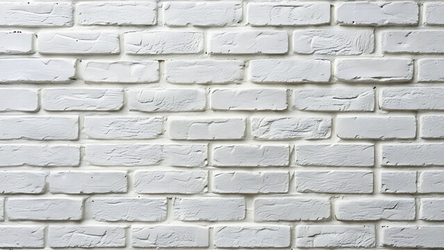 White Brick Wall Texture Background, Clean and Minimalist Design