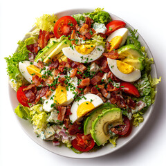 Healthy Cobb Salad with Avocado and Eggs