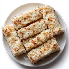 Coconut Bars on a Plate