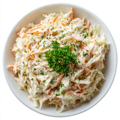 Bowl of Creamy Coleslaw Salad