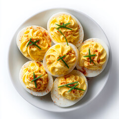 Deviled Eggs Plate with Garnish