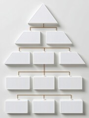Abstract Hierarchy Chart White Organizational Structure