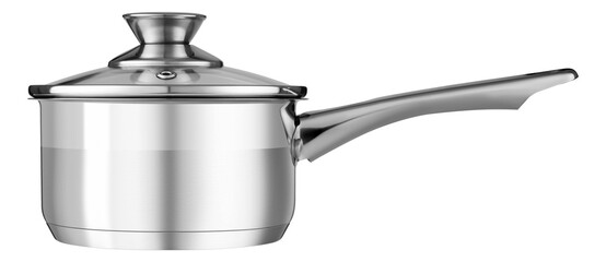 Stainless steel dipper without logo with glass lid and handles