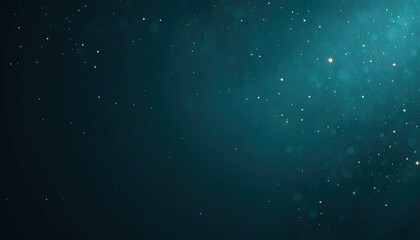 Naklejka premium Glowing particles drift across a dark teal and blue atmospheric background