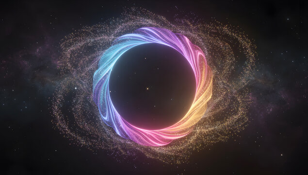 Colorful Abstract Swirling Energy Pattern - Powered by Adobe