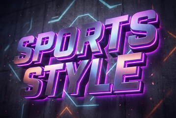 Sport text effect, editable sports style text and game text style