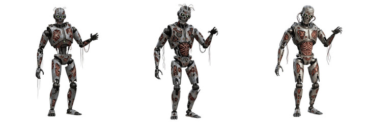 Zombie robot, undead robot, walking dead robot, infected robot, mechanical zombie, machine ghoul, apocalyptic robot, zombified android, undead machine, robot zombi