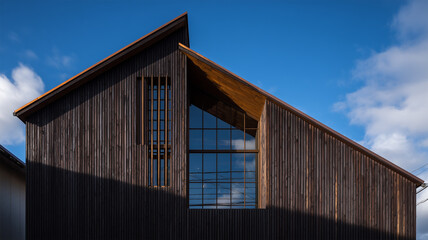 焼杉外壁と銅屋根が映える現代住宅外観