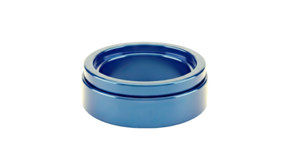 Blue Metal Round Container