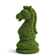 Green Knight Topiary - A Chess Piece Sculpture in Nature.