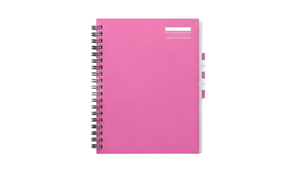 Pink Spiral Notebook with White Lines and Tabs