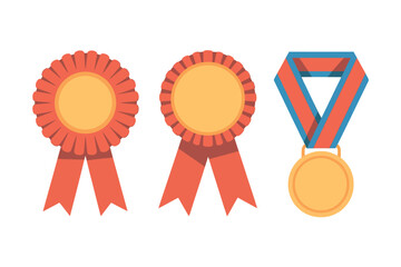 Award Ribbons and Medal Icons