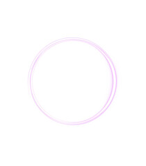 Bright pink neon circular ring frame with glowing strokes. Transparent PNG overlay for social media, logos, tech UI, and futuristic layouts.