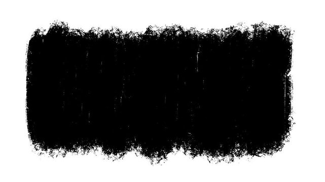 黒い木炭で縦に塗り潰した黒塗りのペイント素材。かすれた手書きのグランジテクスチャの4Kループアニメーション。アートワークやプロモーションに適したレトロでビンテージな印象の映像素材