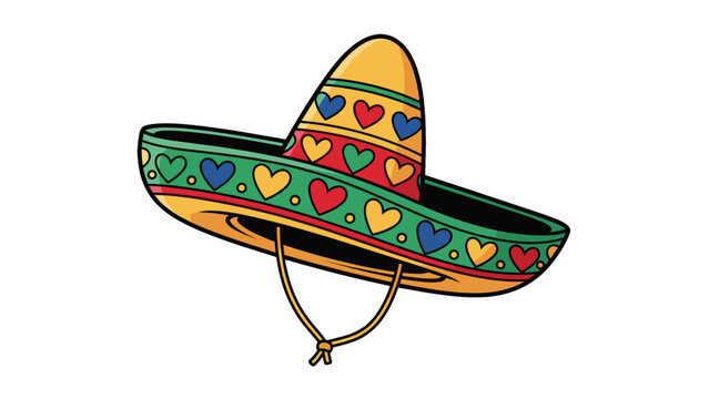 A colorful sombrero, perfect for a fiesta or celebration!