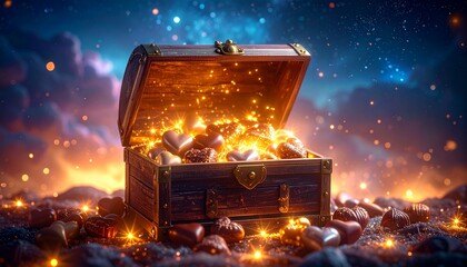 星空に輝くバレンタインチョコ宝箱