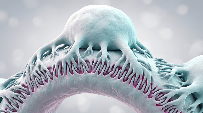 SEM View of Podocyte Cell Body and Pedicel Interdigitation on Glomerular Capillary