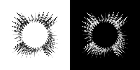 	
Dynamic abstract spiral sound wave rhythm lines. Circular spiral sound wave rhythm of lines. Circular futuristic abstract lines, black and white background.