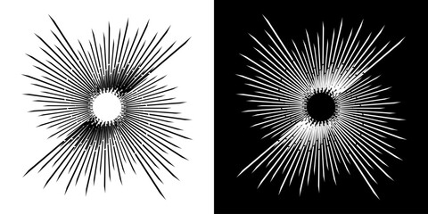 	
Dynamic abstract spiral sound wave rhythm lines. Circular spiral sound wave rhythm of lines. Circular futuristic abstract lines, black and white background.